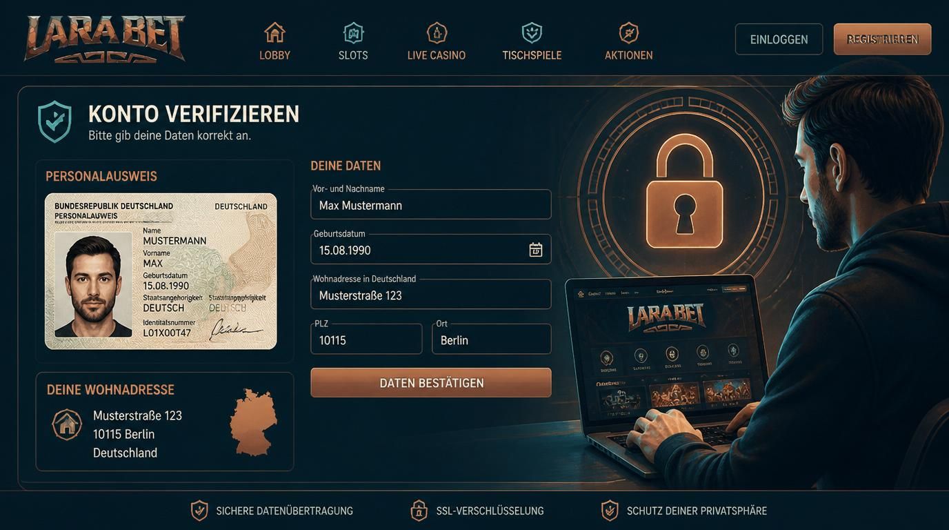 Echtdaten erforderlich bei der Anmeldung